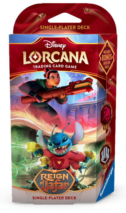 Disney Lorcana TCG Reign of Jafar Mulan & Stitch [Ruby/Steel] Starter Deck