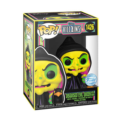 Snow White (1937) Disguised Evil Queen with Raven US Exclusive Blacklight Pop! Vinyl