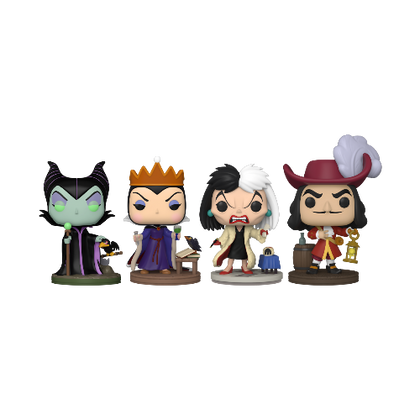 Disney Villains US Exclusive Glow Pop! Vinyl 4-Pack