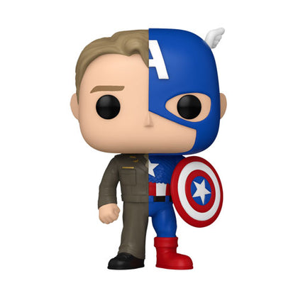 Marvel Split Captain America Steve Rogers Pop! Vinyl