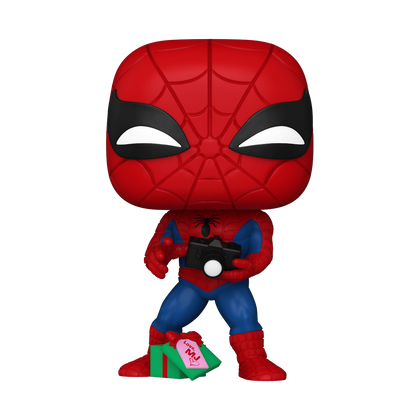 Marvel Holiday 2024 Spiderman with Gift Pop! Vinyl