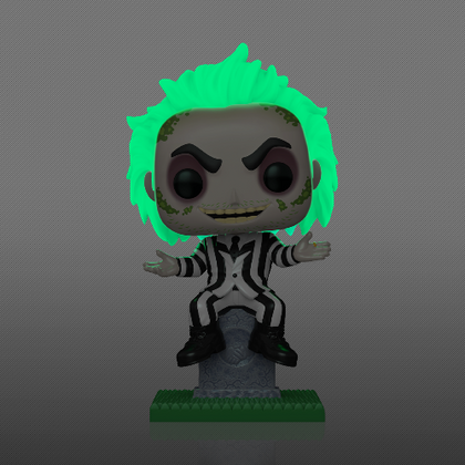 Beetlejuice with Tombstone Glow US Exclusive Pop! Vinyl