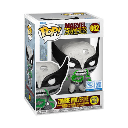 Marvel Zombies Wolverine Black & White Glow US Exclusive Pop! Vinyl