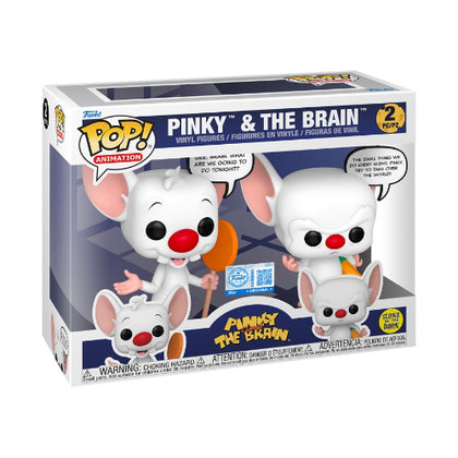 Animaniacs Pinky & The Brain US Exclusive Glow Pop! Saying 2-Pack