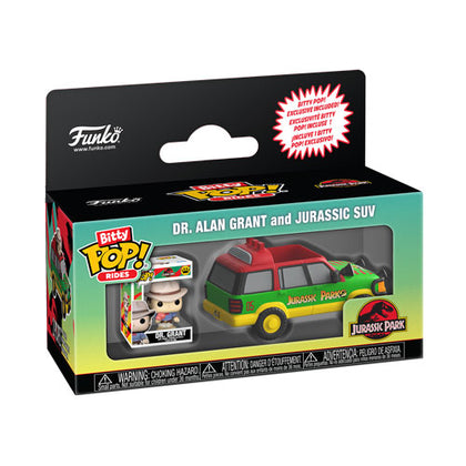 Jurassic Park Alan Grant with Jurassic SUV Bitty Pop! Ride