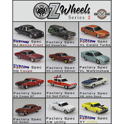 Oz Wheels Series Two 1:64 Scale Diecast Vehicle Factory Spec SET (12 Diecast in Total)