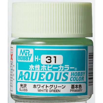 Mr Hobby Aqueous Color Paint H-031 Gloss Primary White Green