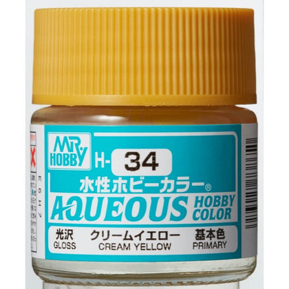 Mr Hobby Aqueous Color Paint H-034 Gloss Primary Cream Yellow