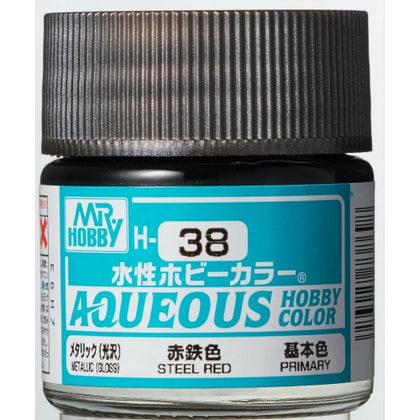 Mr Hobby Aqueous Color Paint H-038 Metallic Primary Steel Red