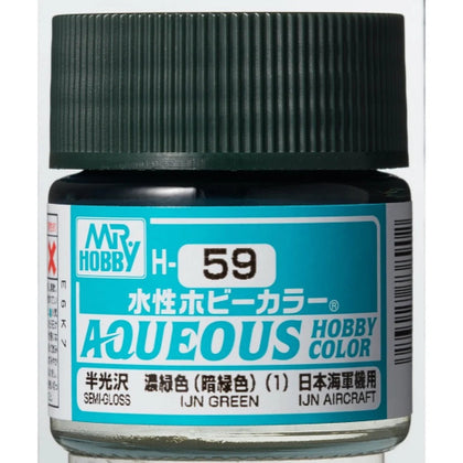 Mr Hobby Aqueous Color Paint H-059 Semi-Gloss Aircraft IJN Green (Nakajima)