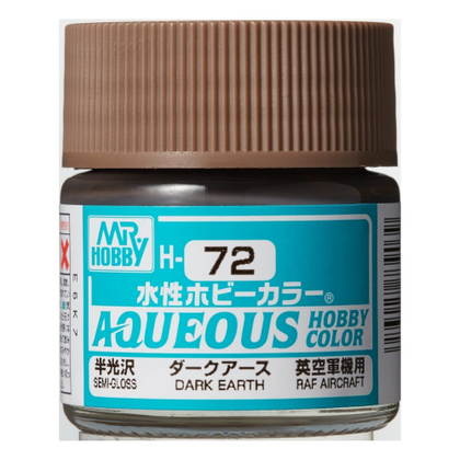 Mr Hobby Aqueous Color Paint H-072 Semi-Gloss RAF Aircraft Camo Dark Earth