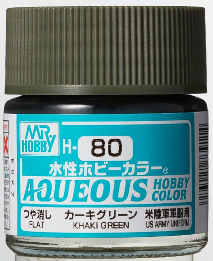 Mr Hobby Aqueous Color Paint H-080 Flat US Army Uniform Khaki Green