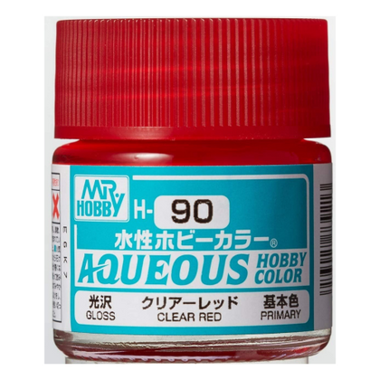 Mr Hobby Aqueous Color Paint H-090 Gloss Primary Clear Red