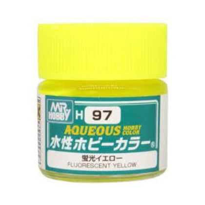 Mr Hobby Aqueous Color Paint H-097 Primary Fluorescent Yellow