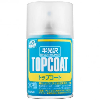 Mr Hobby Mr Topcoat B-502 Water Based Semi-Gloss Clear Finishing Spray