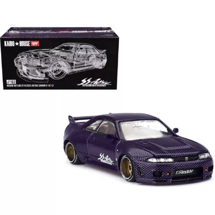 Kaido House Mini GT Nissan Skyline GT-R R33 Active Carbon R V2 Purple 1:64 Scale Diecast Vehicle