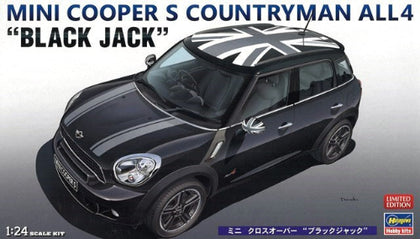 Hasegawa Mini Cooper S Countryman ALL4 Black Jack 1:24 Scale Plastic Model Kit