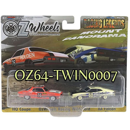 Oz Wheels Racing Legends Bathurst 1:64 Scale Diecast Vehicle Twin Set -HQ Coupe & XA Falcon-