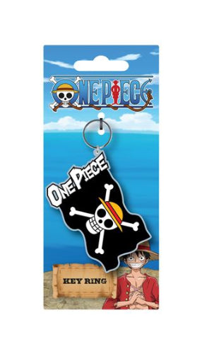 One Piece Rubber Keyring Flag