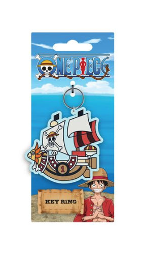One Piece Rubber Keyring Ship