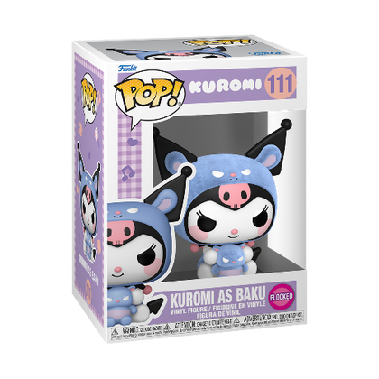 Hello Kitty Kuromi as Baku Flocked Pop! Vinyl