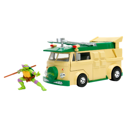 Teenage Mutant Ninja Turtles TMNT (1987) HW Party Wagon with Figure 1:24 Scale Diecast Vehicle