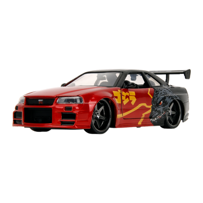 Godzilla Nissan Skyline GTR R34 1:24 Scale Diecast Vehicle