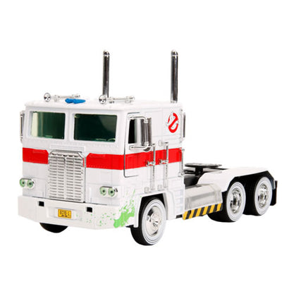 Optimus Prime x Ghostbusters Ecto-1 Mash-Up Hollywood Rides 1:24 Scale  Diecast Vehicle