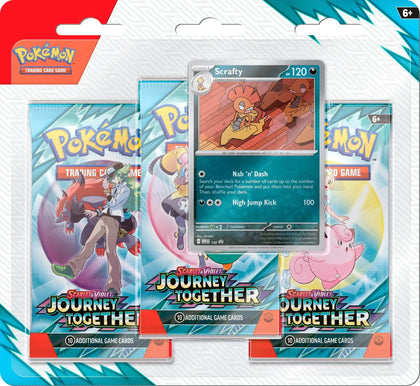 Pokemon TCG Scarlet & Violet Journey Together Scrafty Triple Booster Blister