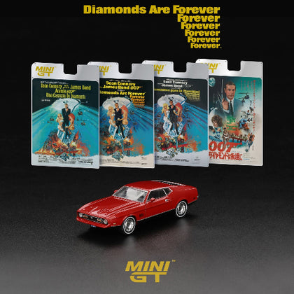 Mini GT Ford Mustang Mach 1 DIAMONDS ARE FOREVER James Bond 007 Collection 1:64 Scale Diecast Vehicle