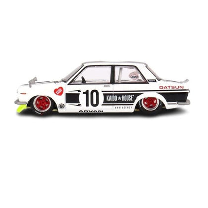 Kaido House Mini GT Datsun 510 Street Team XMM V1 White 1:64 Scale Diecast Vehicle