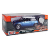 Motormax Timeless Legends - Mini Cooper (Blue) 1:18 Diecast Model Car