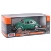 Motormax Timeless Legends - 1966 Volkswagen Beetle (Green) 1:24 Diecast Model Car