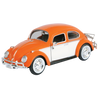 Motormax VW Volkswagen Collection 1968 Classic Beetle with Rear Luggage Rack Orange 1:24 Scale Diecast Vehicle
