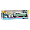 Motormax Roadside Adventures - Volkswagen Type 2 Double Cab Pickup (Green) 1:24 Diecast Model Car