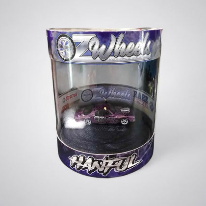 Oz Wheels Hanful Monaro Wrapped Purple in Skid Cylinder 1:64 Scale Diecast Vehicle