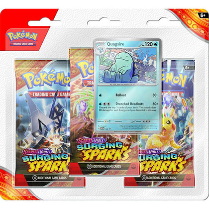 Pokemon TCG Scarlet & Violet Surging Sparks Quagsire Triple Booster Blister