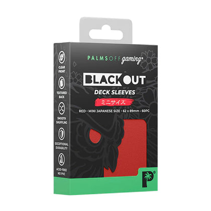 Deck Protector Palms Off Gaming Blackout Japanese 100ct Red