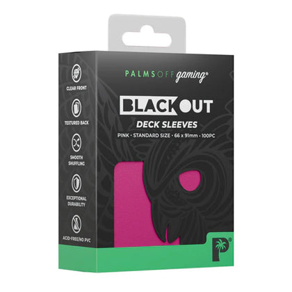Deck Protector Palms Off Gaming Blackout Standard 100ct Pink
