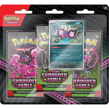 Pokemon TCG Scarlet & Violet Shrouded Fable Pecharunt 3-Pack Blister