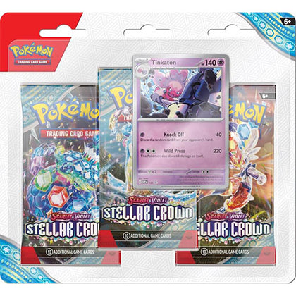 Pokemon TCG Scarlet & Violet Stellar Crown Tinkaton Triple Booster Blister