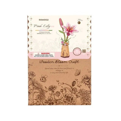 Robotime 3D Wooden Bloom TW071 Pink Lily