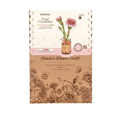 Robotime 3D Wooden Bloom TW051 Pink Carnation