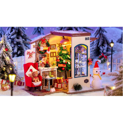 Robotime DIY Miniature House Christmas Snow House