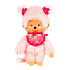 Monchhichi Girl Pink Sakura Plush Doll