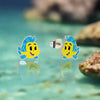 Couture Kingdom - ECC Disney The Little Mermaid Flounder Stud Earrings