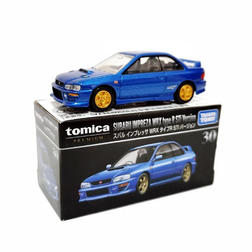 TOMICA Premium 030 Subaru Impreza WRX Type R STI Version Blue 1:61 Scale Diecast Vehicle