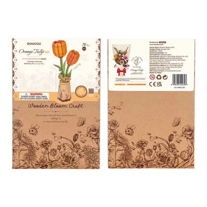 Robotime 3D Wooden Bloom TW081 Orange Tulip