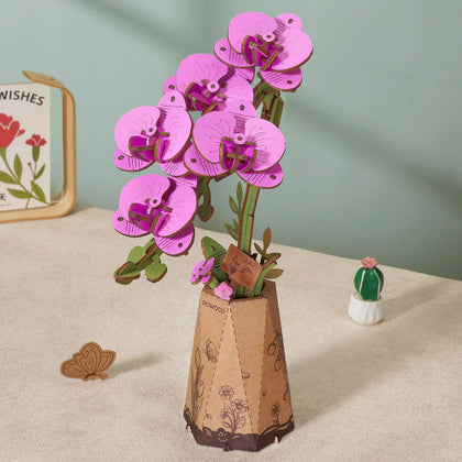 Robotime 3D Wooden Bloom Purple TW091 Moth Orchid