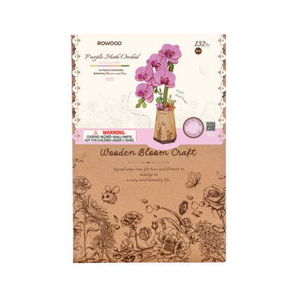 Robotime 3D Wooden Bloom Purple TW091 Moth Orchid